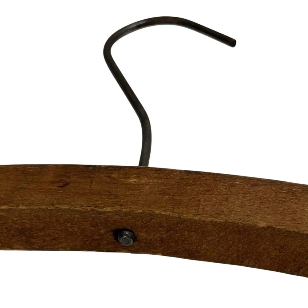 1900’s Pantorium Dry Cleaning Dyeing Omaha Wooden Rustic Clothes Hanger Advert